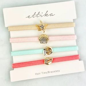 Ettika Salty Treasures Hair Tie/Bracelet 4 Pack